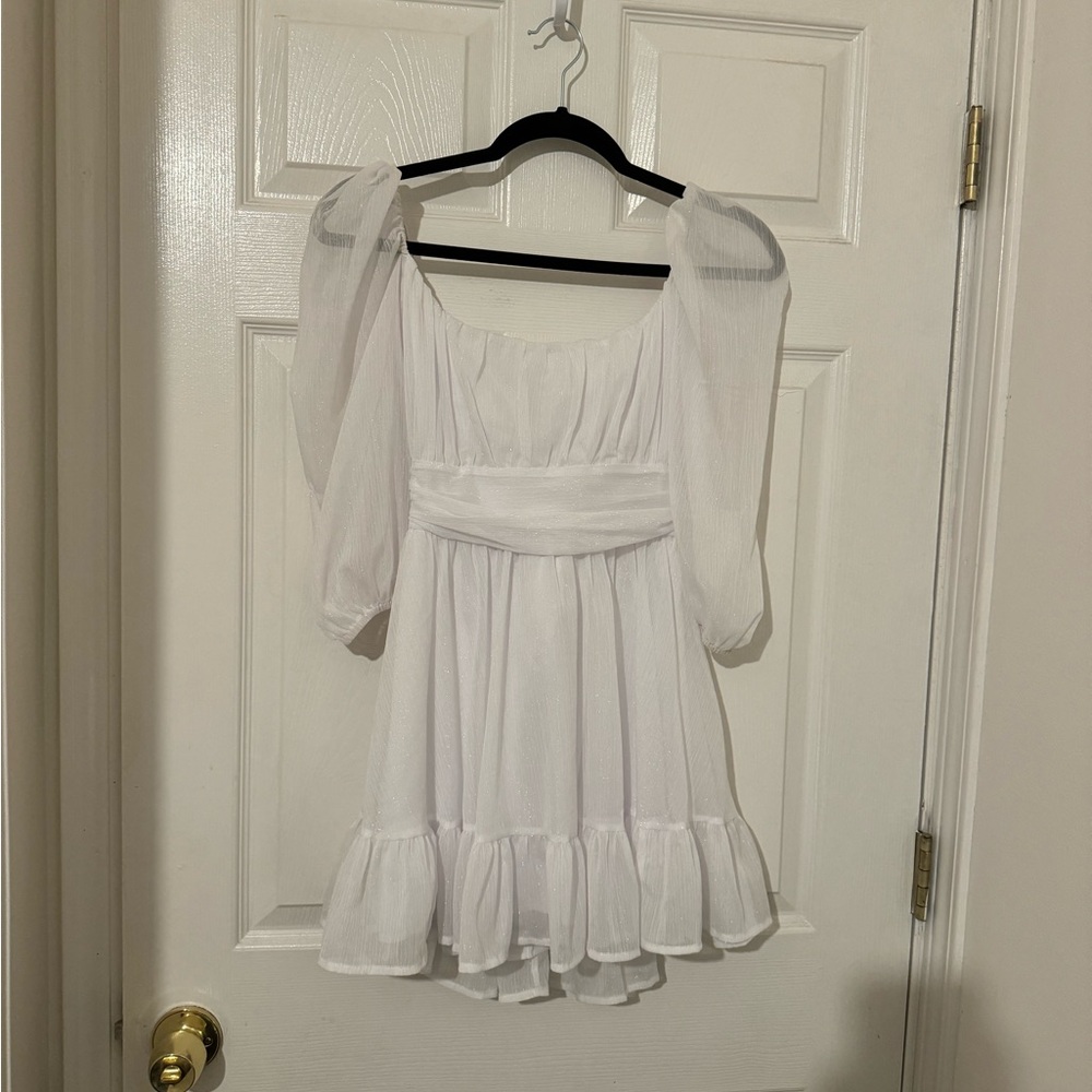 Lucy in the Sky White Chiffon Dress